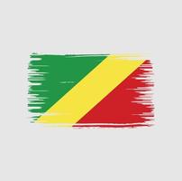 kongo flagga borste design. National flagga vektor