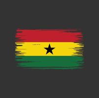 ghana flagga borste design. National flagga vektor