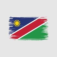 Namibia flagga borste design. National flagga vektor