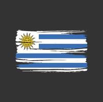 Bürste der Uruguay-Flagge. Nationalflagge vektor
