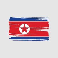Bürste der Nordkorea-Flagge. Nationalflagge vektor