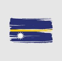 nauru flaggborste. National flagga vektor