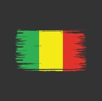 mali flagga borste design. National flagga vektor