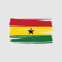 ghana flagga borste. National flagga vektor