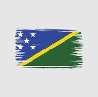 Flaggenbürstendesign der Salomonen. Nationalflagge vektor