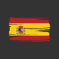 spaniens flagga borste. National flagga vektor