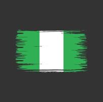 nigeria flagga borste design. National flagga vektor