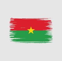 burkina faso flaggenbürstendesign. Nationalflagge vektor