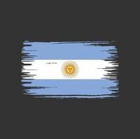Pinseldesign der argentinischen Flagge. Nationalflagge vektor