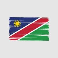 Pinselstriche der Namibia-Flagge. Nationalflagge vektor