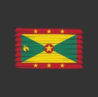 Pinselstriche der Grenada-Flagge. Nationalflagge vektor