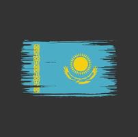 Kazakstan flagga borste design. National flagga vektor