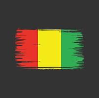 guinea flagga borste design. National flagga vektor