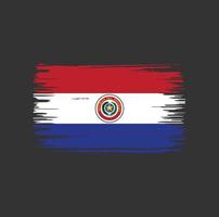 paraguay-flaggenbürstendesign. Nationalflagge vektor