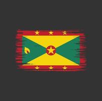 Grenada-Flaggen-Pinsel-Design. Nationalflagge vektor