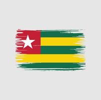 togo flag pinsel design. Nationalflagge vektor