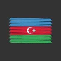 azerbajdzjans flagga penseldrag. National flagga vektor