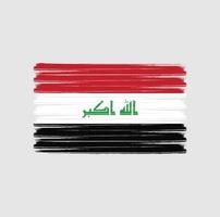 irak flagga penseldrag. National flagga vektor