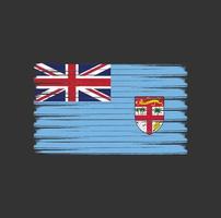 fiji flagga penseldrag. National flagga vektor