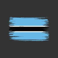 Botswanas flagga borste design. National flagga vektor