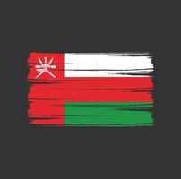 oman flagga penseldrag. National flagga vektor