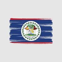 Pinselstriche der Belize-Flagge. Nationalflagge vektor