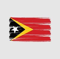 timor leste flagga penseldrag. National flagga vektor