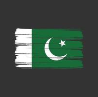 pakistanska flaggan penseldrag. National flagga vektor