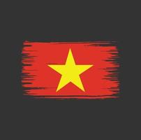 vietnam flagga borste design. National flagga vektor