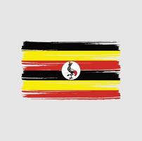 uganda flagga penseldrag. National flagga vektor