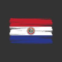 paraguays flagga penseldrag. National flagga vektor