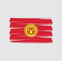 kirgizistans flagga penseldrag. National flagga vektor