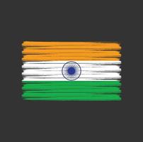 Indien flagga penseldrag. National flagga vektor