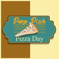 deep dish pizza dag vektor