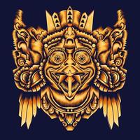 barong kultur mask form balinesiska vektor