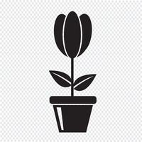 blomma ikon symbol tecken vektor