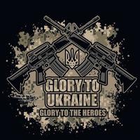 Zeichen der ukrainischen Armee, Grunge-Vintage-Design-T-Shirts vektor