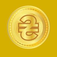 digitales Währungssymbol der Ukraine vektor