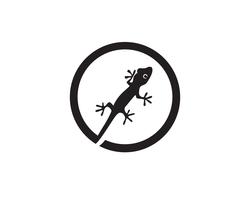 Lizard Chameleon Gecko Silhouette svart vektor