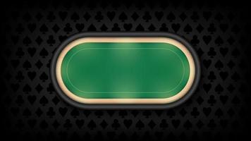 Pokertisch grünes Tuch auf dunklem Hintergrund, Vektorillustration vektor