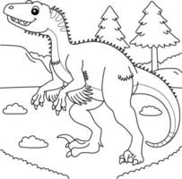 utahraptor zum ausmalen für kinder vektor