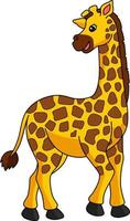 giraff tecknad färgad clipart illustration vektor