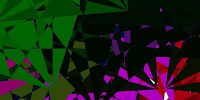dunkelrosa, grüne Vektorschablone mit abstrakten Formen. vektor