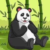 panda tecknad färgade djur illustration vektor