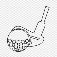 Golf Icon Symbol Zeichen vektor