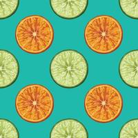 citron och apelsin konst sömlös design vektor
