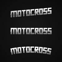 uppsättning motocross textstilar, vektorillustration vektor