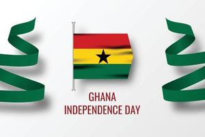 ghana unabhängigkeitstag hintergrunddesign vektor