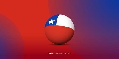 chilenische runde flaggenvektorillustration vektor