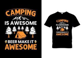 Camping ist genial Bier mach es vektor